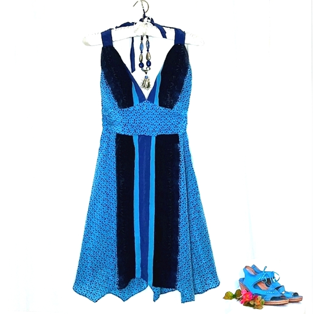 GUESS Silk Halter Dress